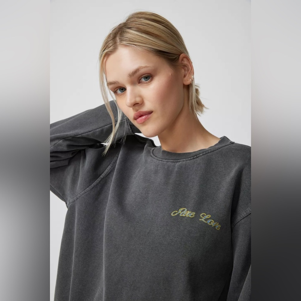 Urban Outfitters Pure Love Tiger Graphic Sweatshirt Anthropologie Free People - Picture 2 of 8